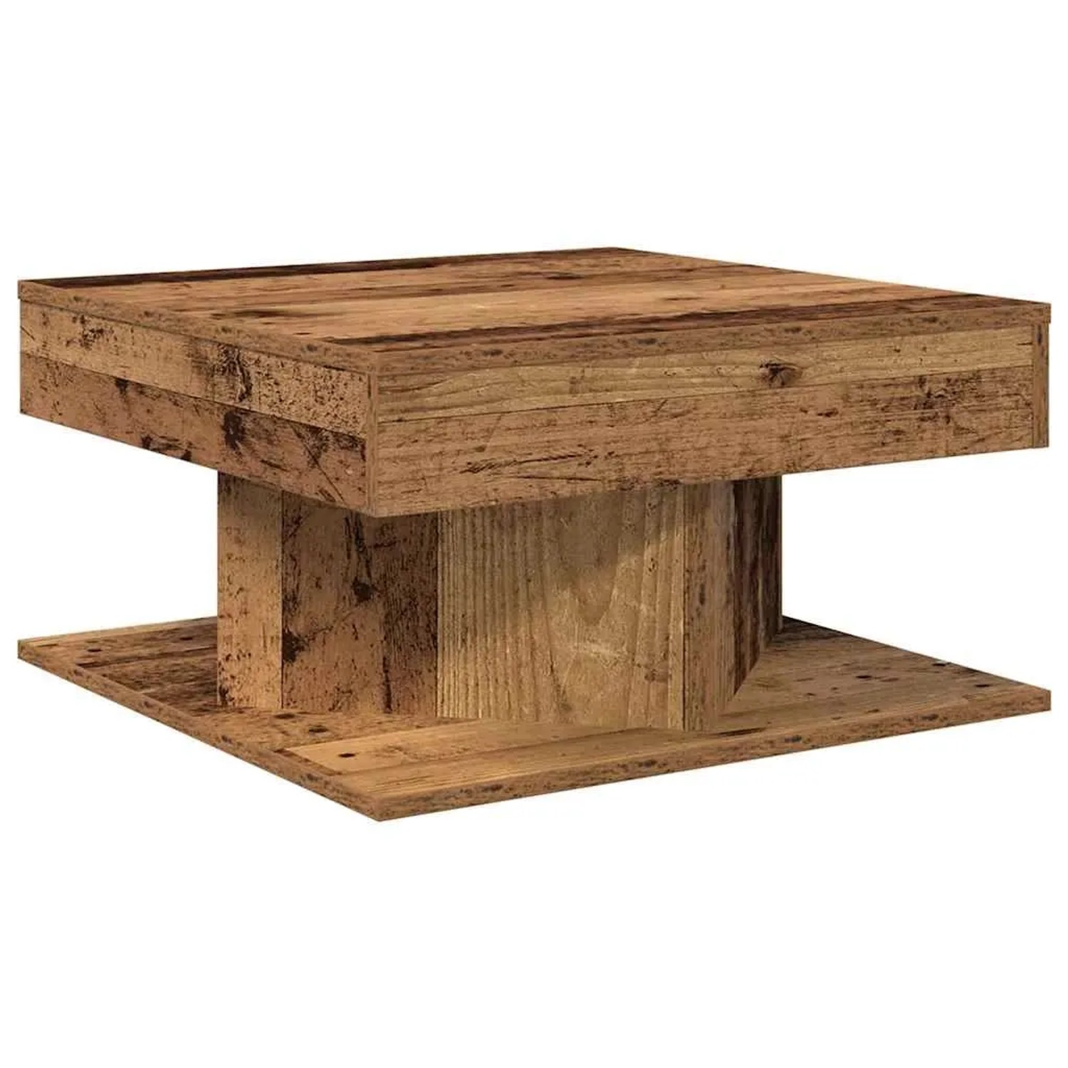vidaXL Couchtisch Altholz-Optik 55x55x30 cm Holzwerkstoff 856632 günstig online kaufen