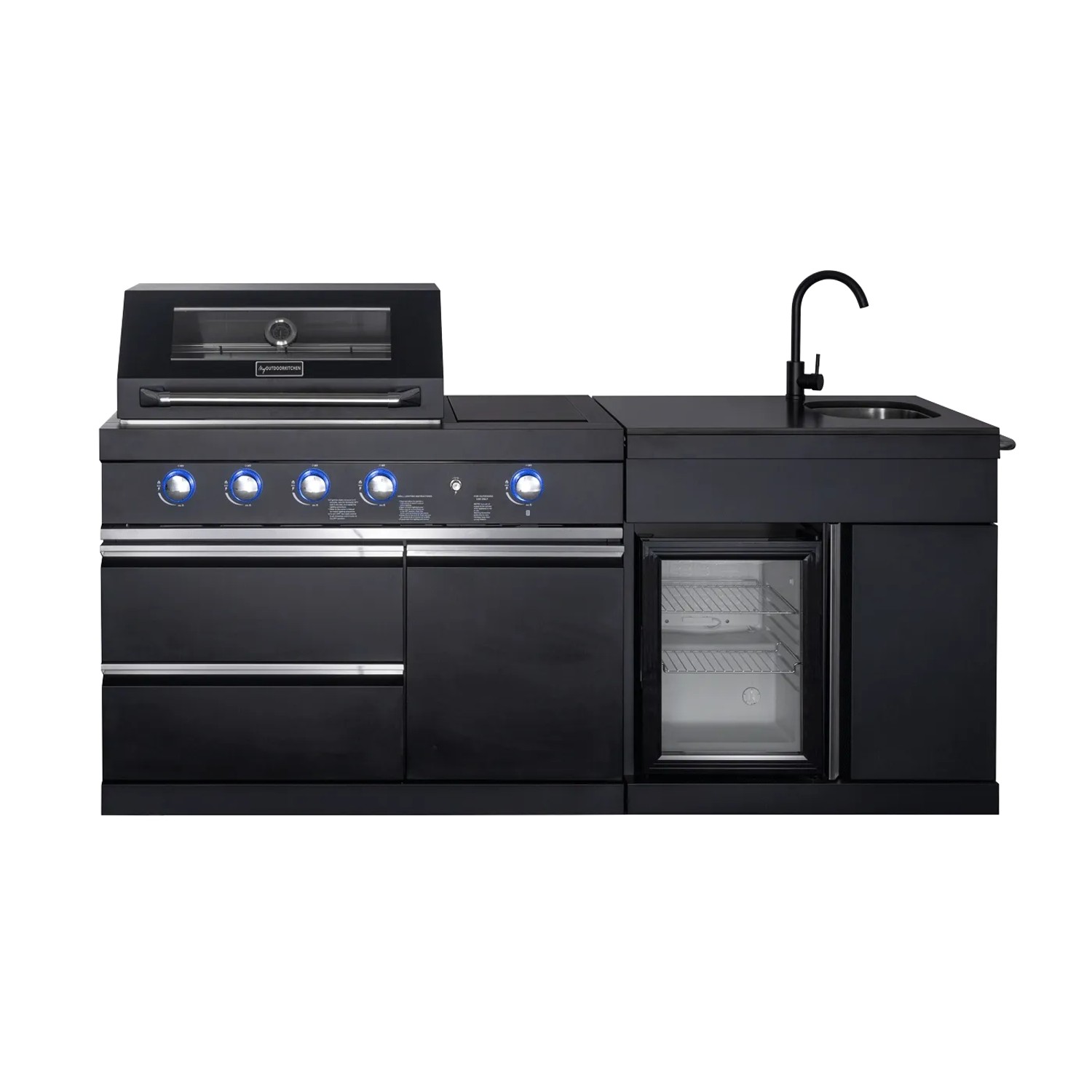 MyOutDoorKitchen   Pure  Freistehende Outdoorküche  Compact Schwarz
