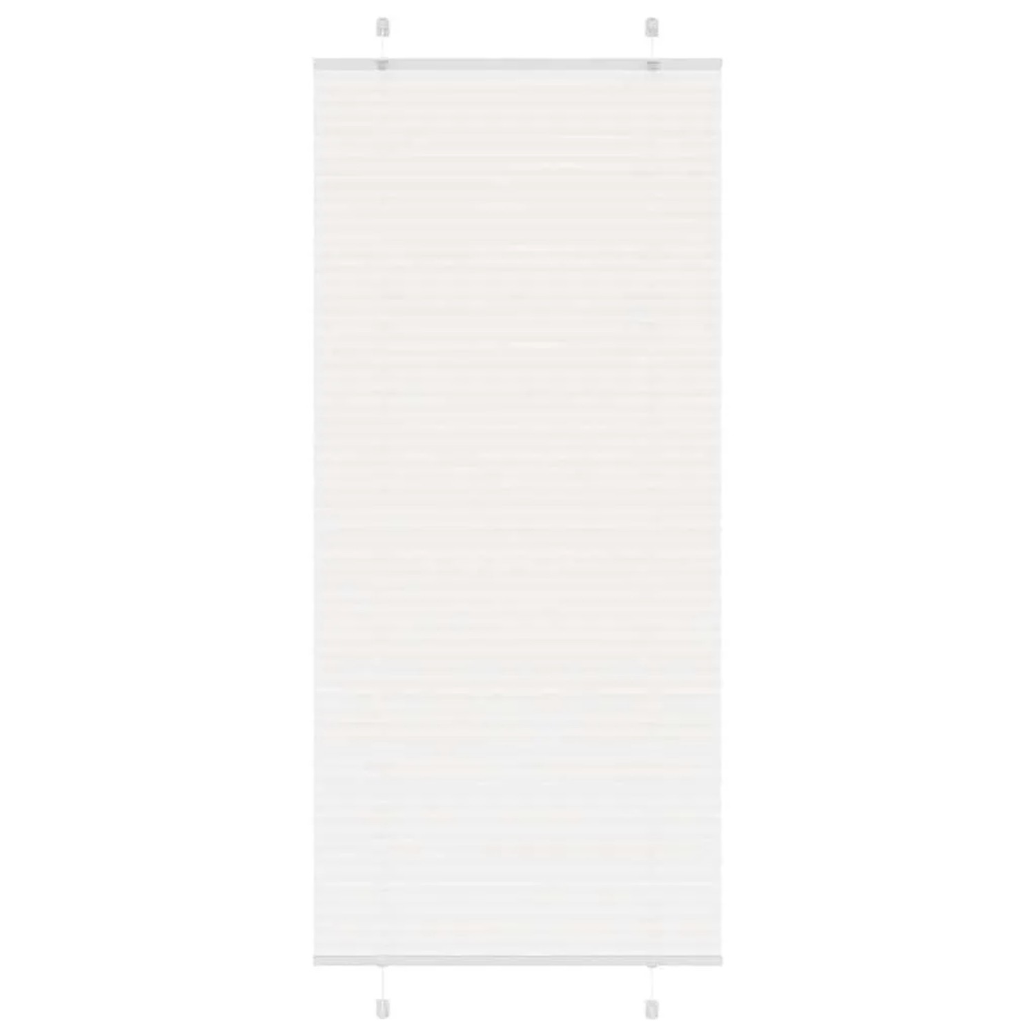 vidaXL Plissee Weiß 85x200 cm Stoffbreite 84,4 cm Polyester 4015514