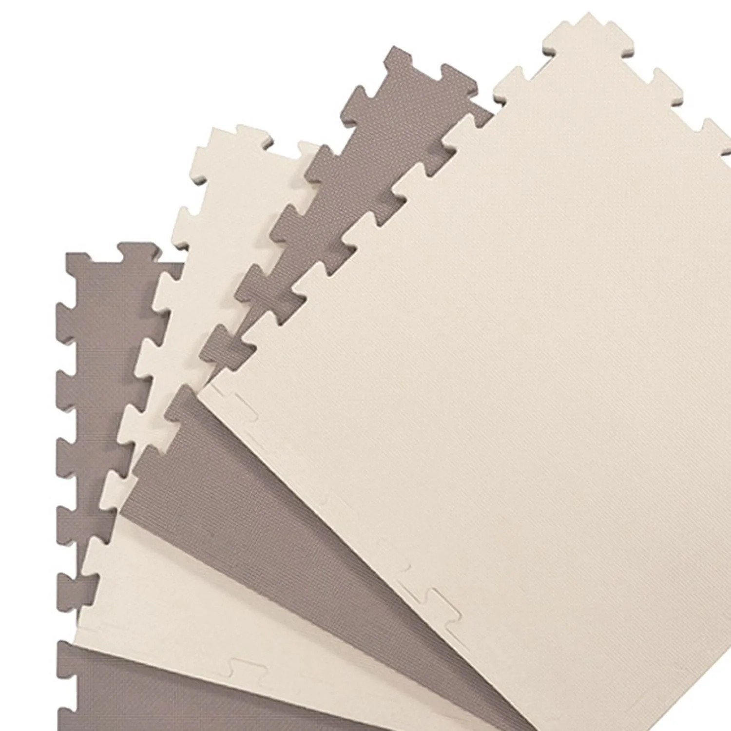 eyepower Kampfsportmatte 63 x 63 x 2 cm 12er Set Beige