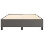 Graues vidaXL Boxspringbett 140x200 cm aus Kunstleder, ohne Matratze.
