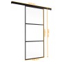 inova Loft Glasschiebetür Komplettset, 755x2035mm, Aluminiumprofil schwarz, mit Softclose.