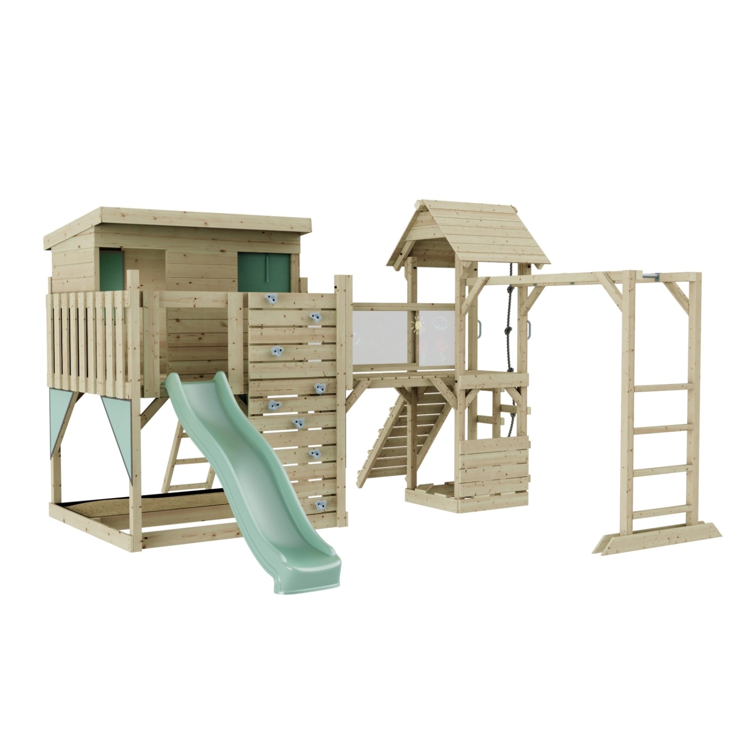 OutdoorToys Spielturm Isak  Mintgrün