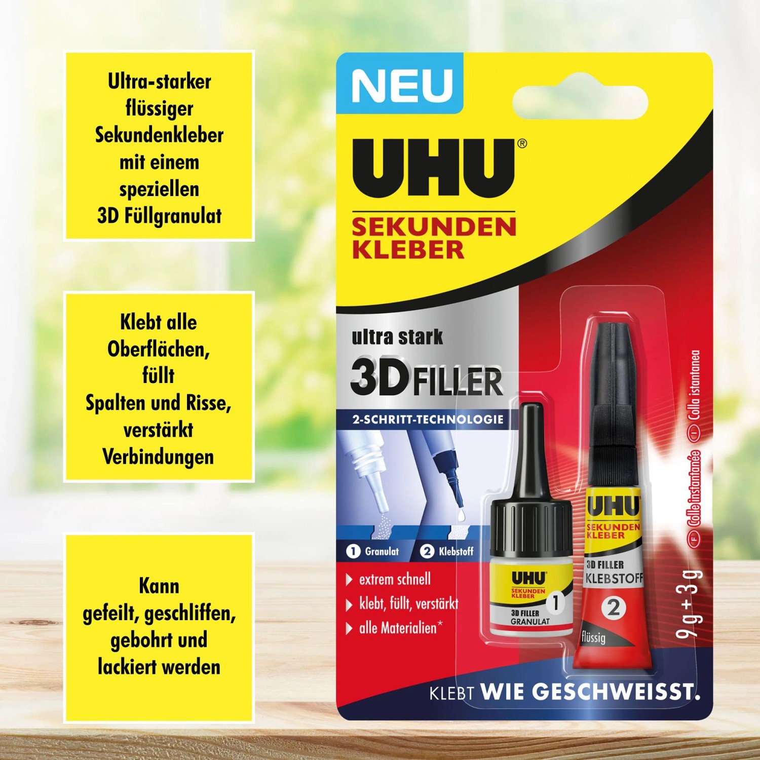 UHU Sekundenkleber 3D Filler 3g + 9g kaufen bei OBI