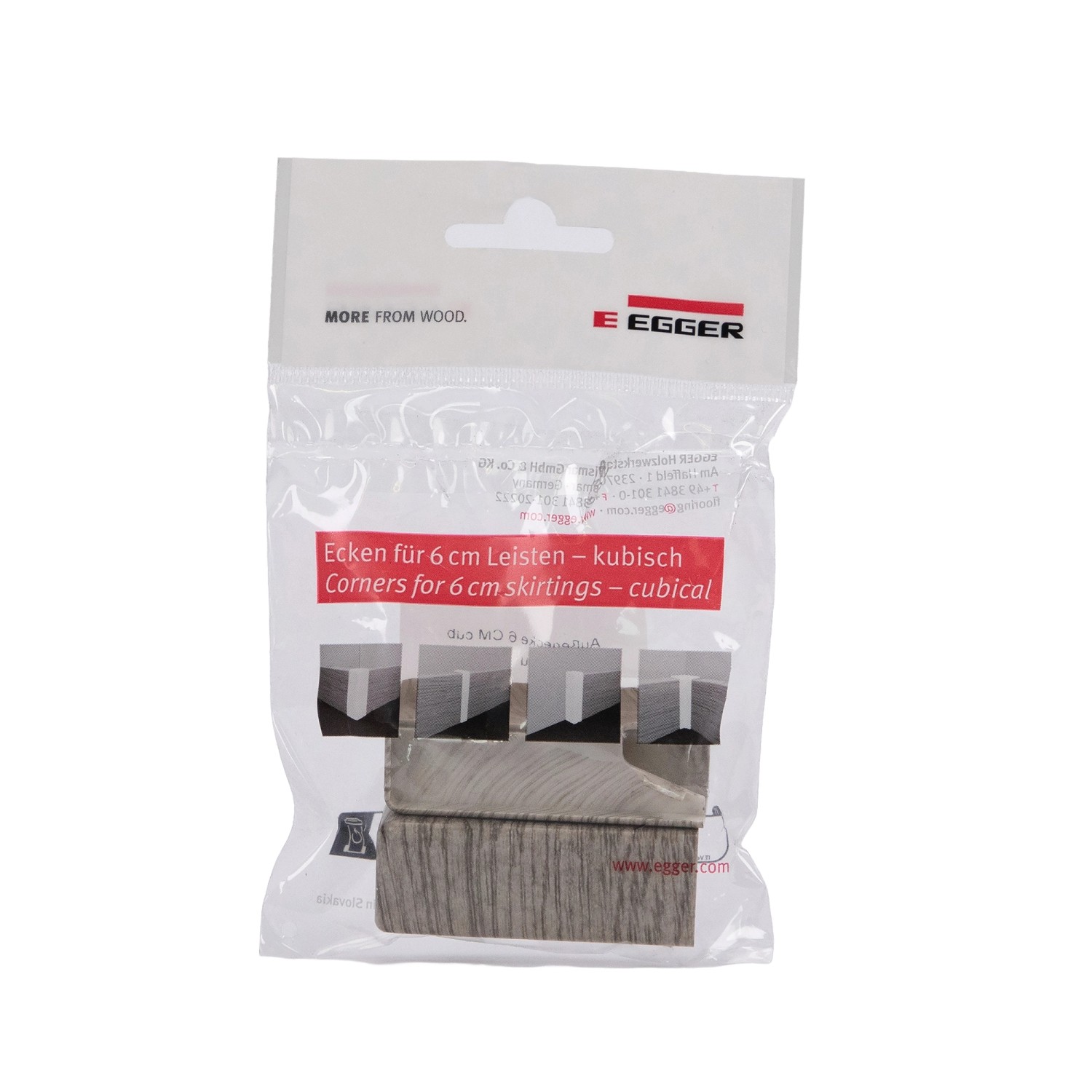 Egger Außenecke Kubisch 6 cm Esche Grau 2 Stück günstig online kaufen