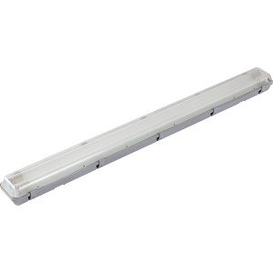 LED-Feuchtraumleuchte, 126 cm, 2x18W, neutralweiß, für Bad, Keller & Garage.