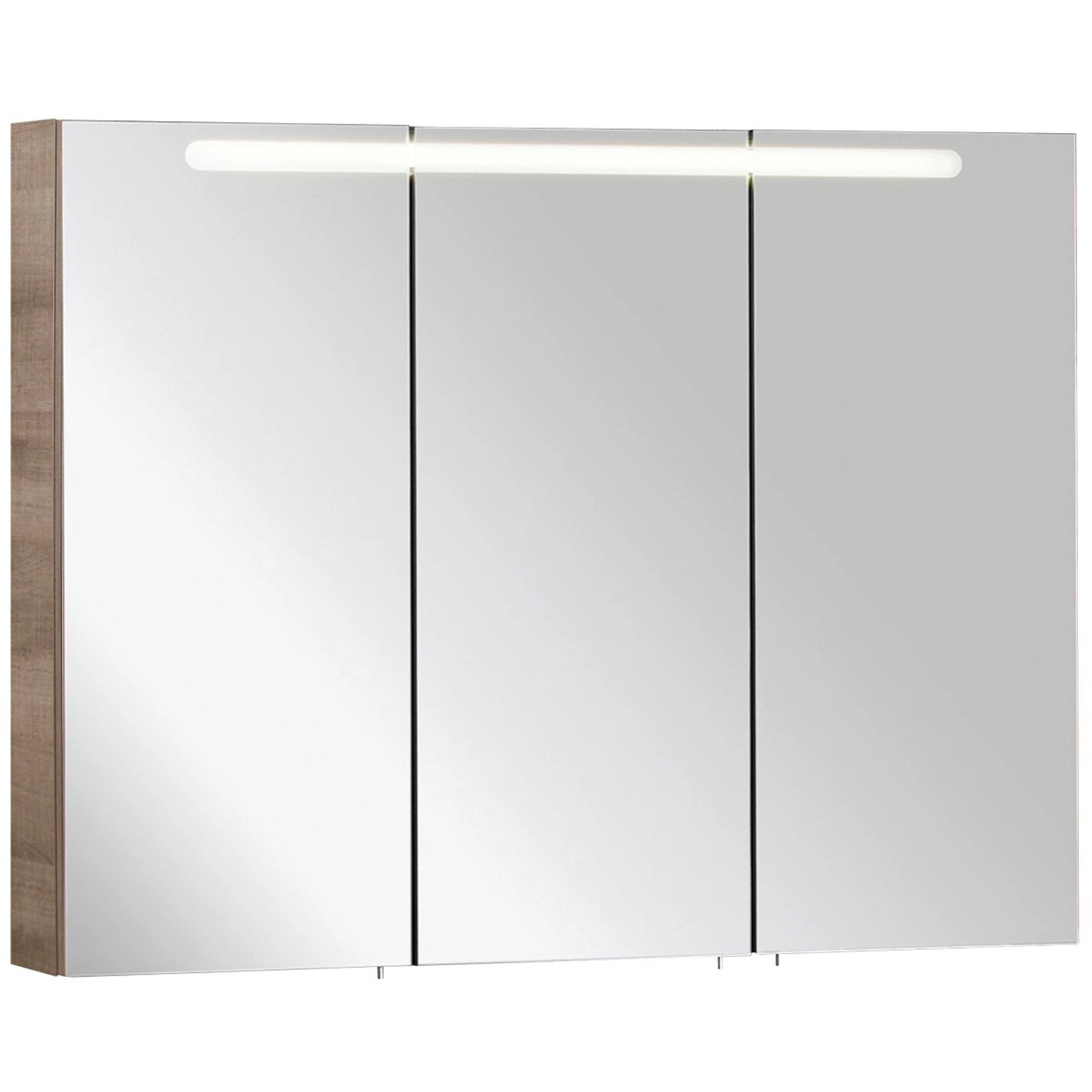 FACKELMANN Badezimmerspiegelschrank A-Vero LED Spiegelschrank 105 cm, Grau günstig online kaufen