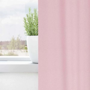 vidaXL Verdunkelungs-Vorhänge mit Ringen Babyrosa Polyester 4107631