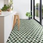 PVC-Bodenbelag Primaflor Twilight Grade Muster in Fliesenoptik, verlegt in moderner Küche.
