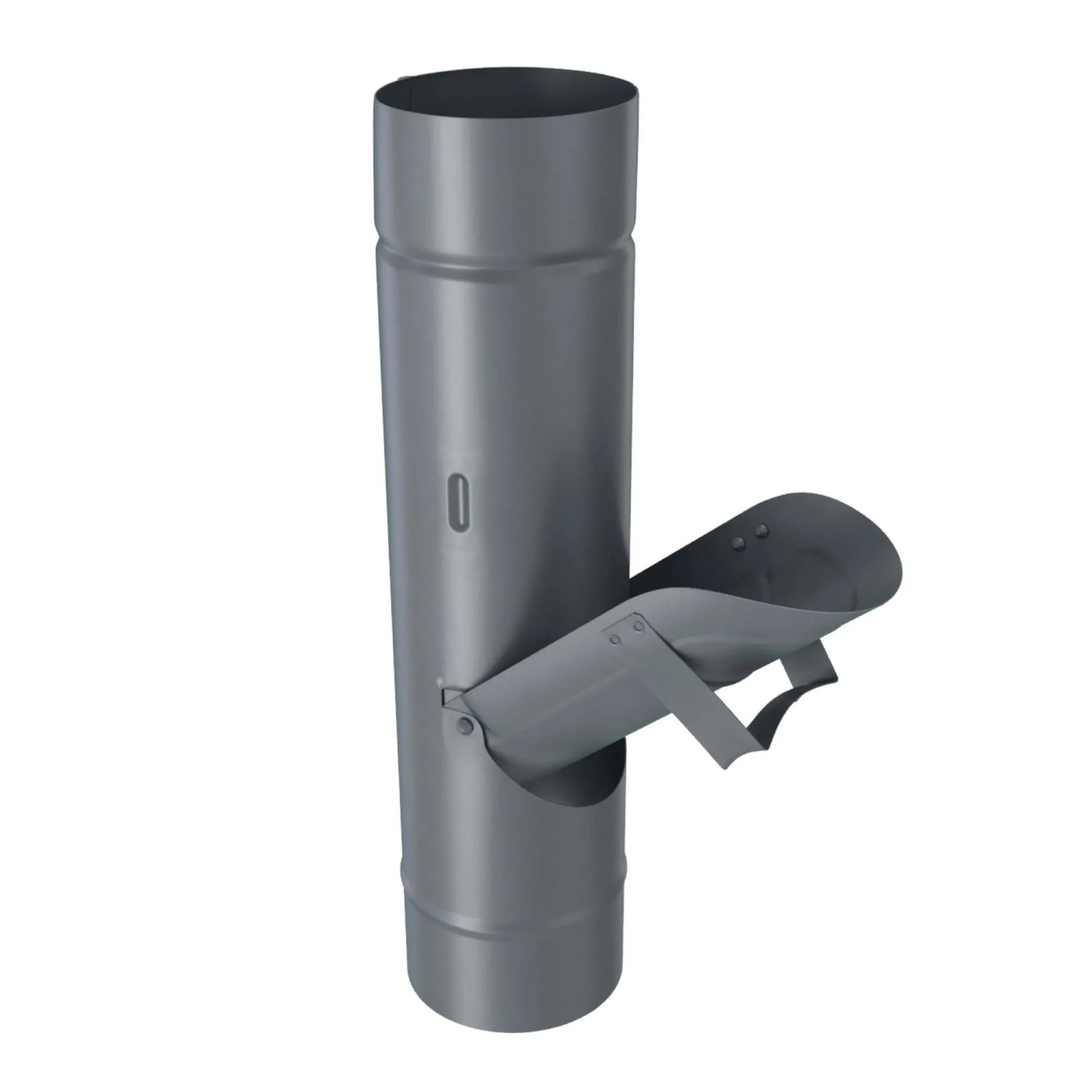 Thumbnail - Zambelli Regenrohrklappe Ø 100mm ohne Sieb Verzinkt Anthrazit