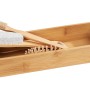 Rechteckige Wenko Bambus Box Terra mit Deckel und Badutensilien, 24x10x6cm.