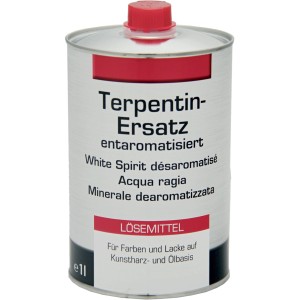 Terpentinersatz, 1 Liter, entaromatisiert, für Farben, Lacke und Pinselreinigung.