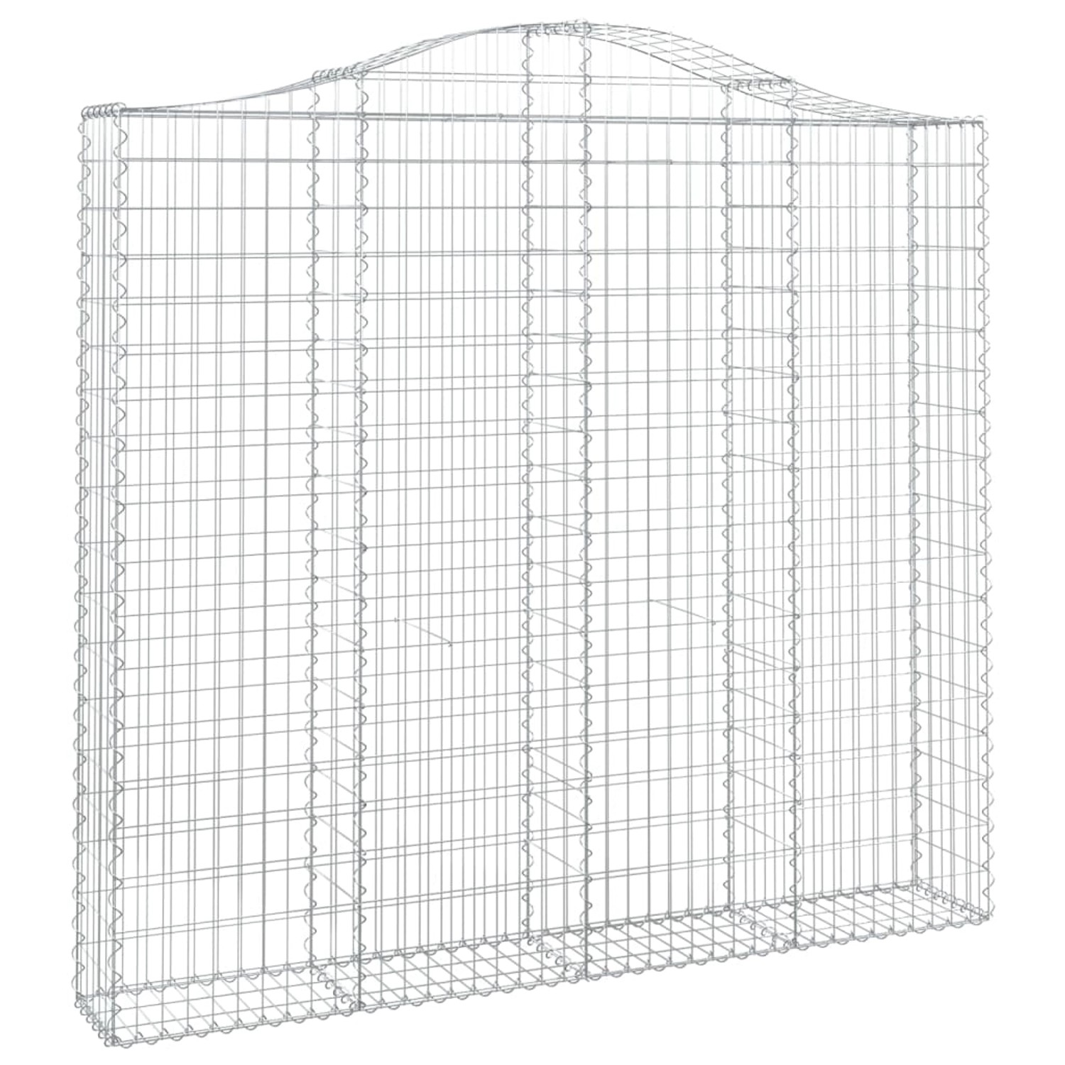 vidaXL Gabionen mit Hochbogen 2 Stk 200x30x180/200cm Eisen 1562285