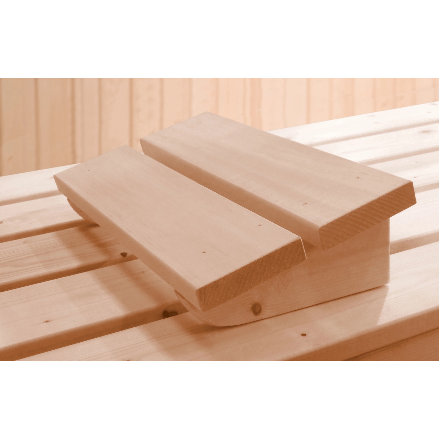 Kopfstütze aus Holz für Weka Massivholzsauna Valida Eck, Zubehör für Sauna.