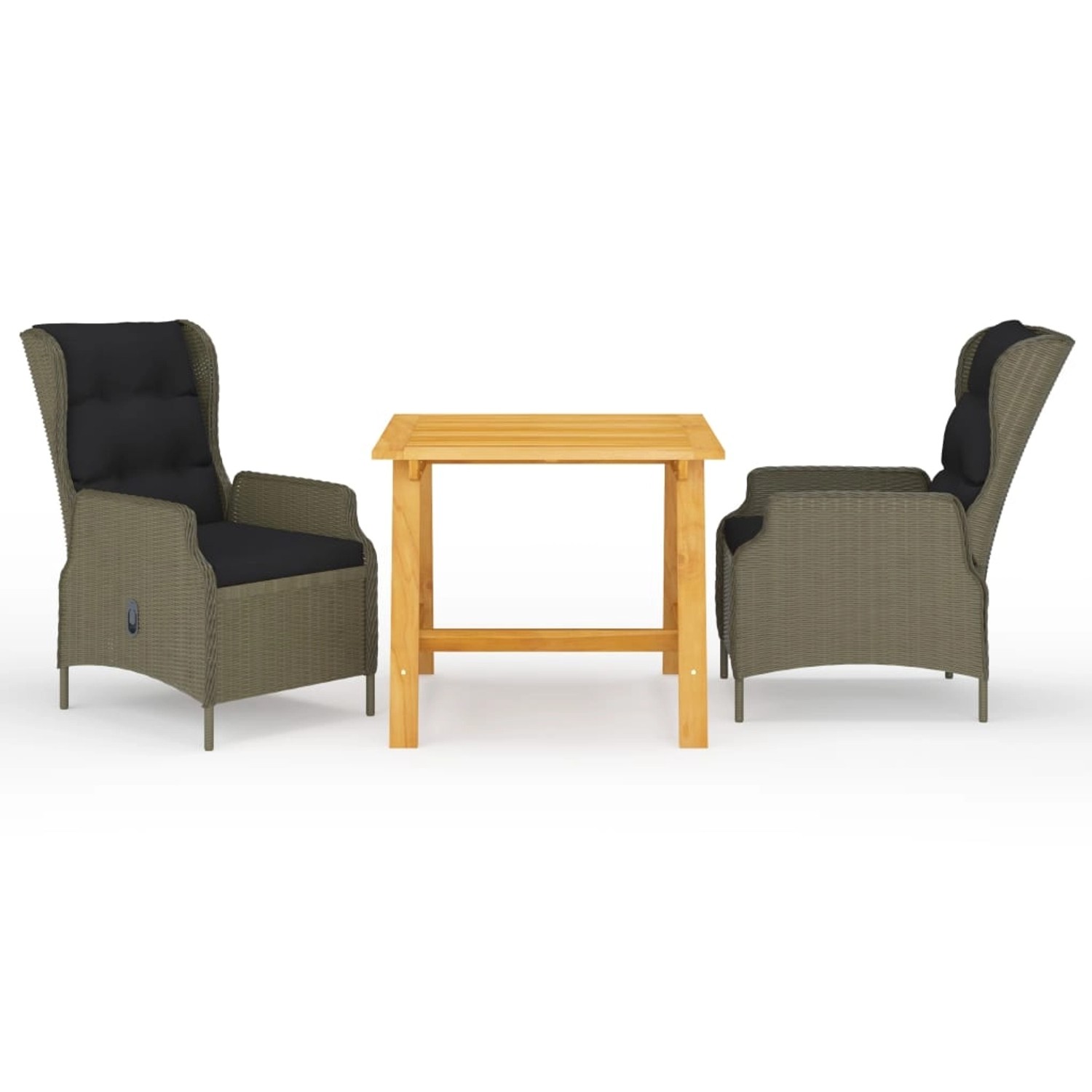 vidaXL 3-Tlg Garten-Essgruppe Braun 3068727