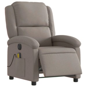 vidaXL Massagesessel Elektrisch Taupe Stoff 3204160