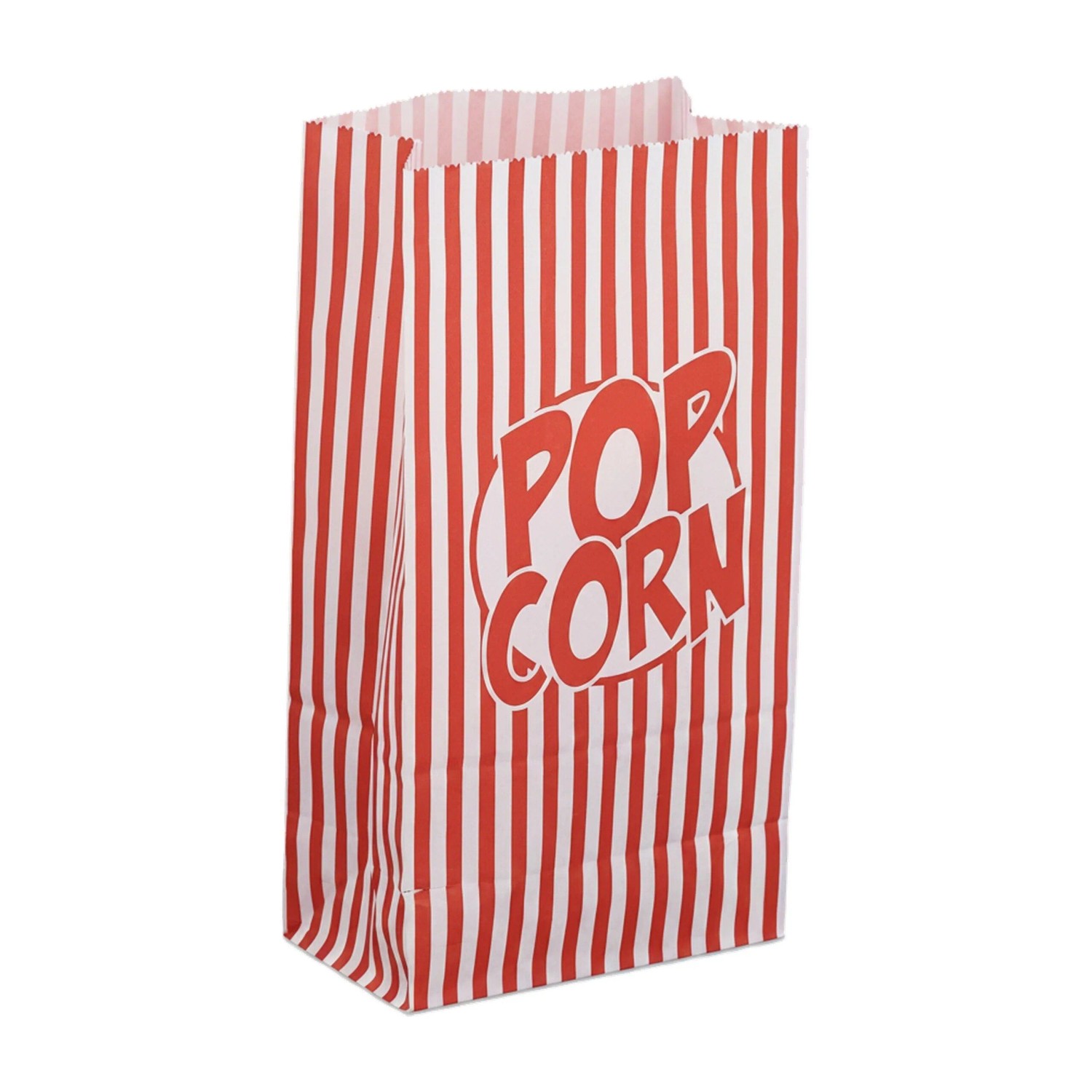 Relaxdays Popcorntüten Papier Rot Weiß 144er Set 26 cm x 13 cm x 8 cm