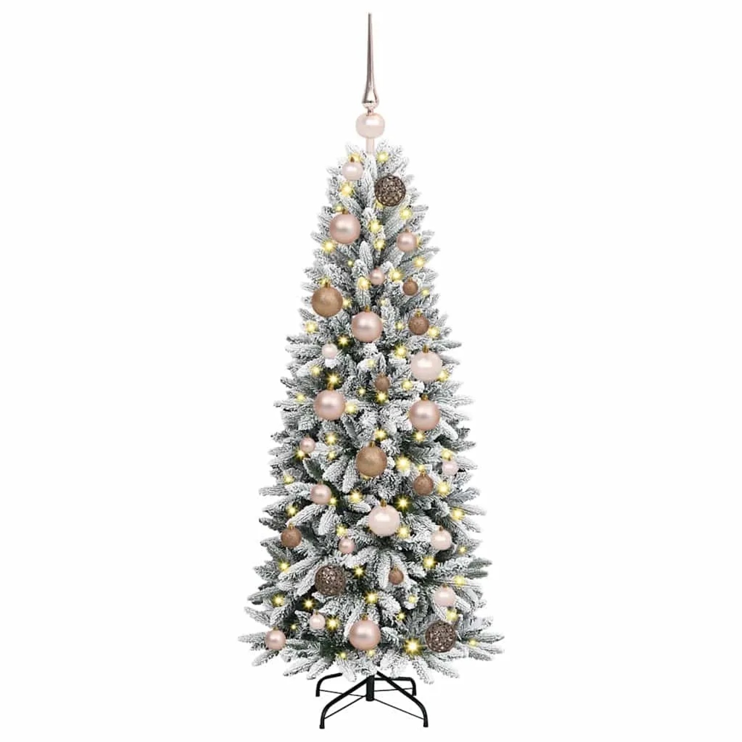 vidaXL Künstlicher Weihnachtsbaum mit 150 LEDs Weiß 53 x 53 x 120 cm 3396019