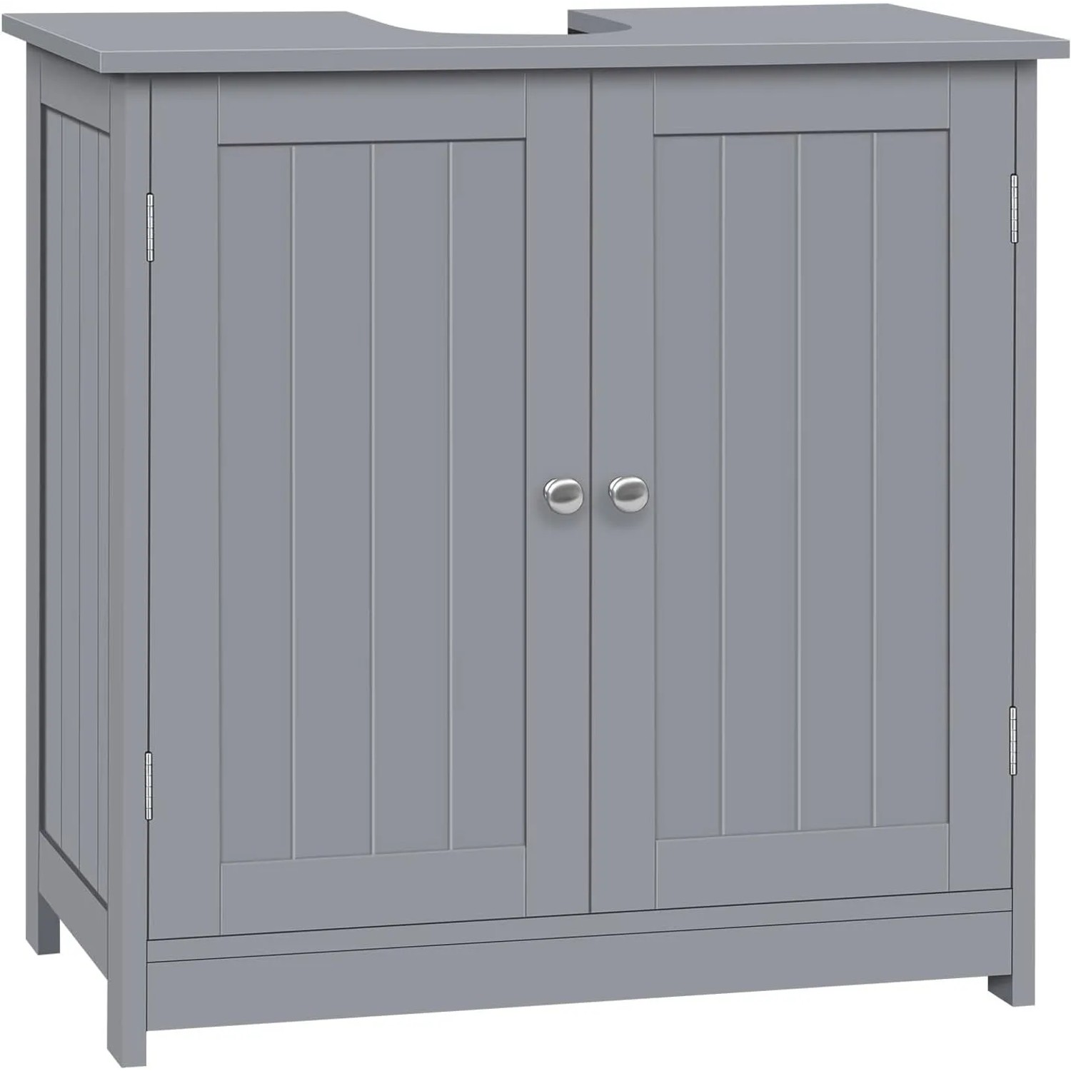 WOLTU Waschbeckenunterschrank Badezimmerschrank mit 2 Türen 60x60x30cm Holz