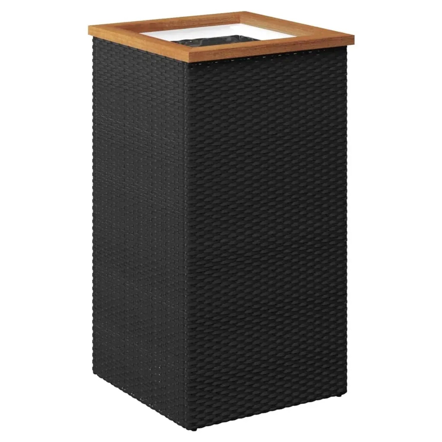 vidaXL Pflanzkübel Schwarz 40x40x80 cm Poly Rattan 319415