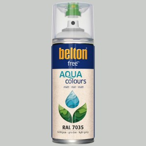 Belton Free AQUAcolours Buntlack RAL 7035 Lichtgrau matt, 400ml Dose.