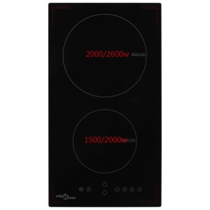 vidaXL Induktionskochfeld mit 2 Platten Touch Control Glas 3500 W 50786