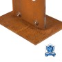 Relaxdays Gartenschild Cortenstahl Braun Wetterfest 71 cm x 20 cm x 15 cm_5