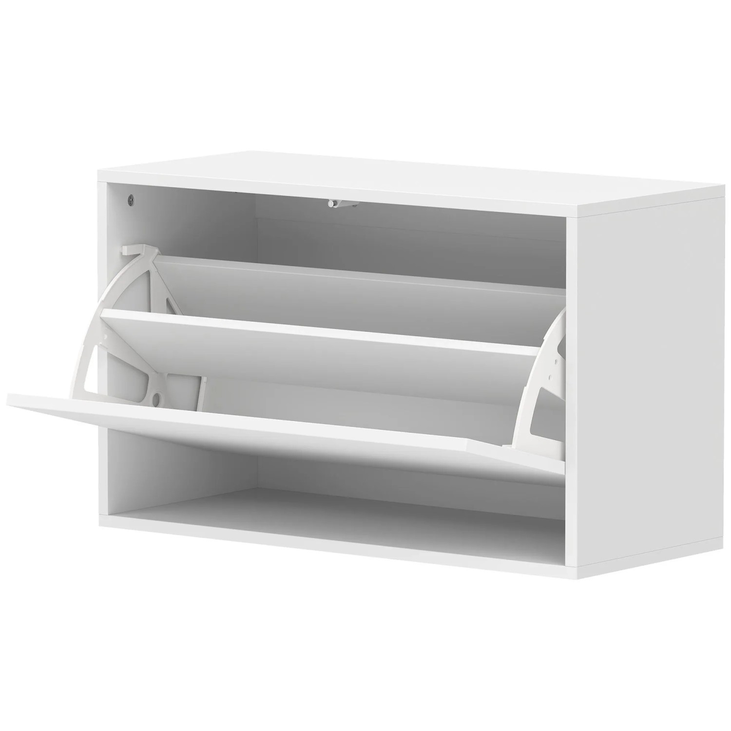 HOMCOM Schuhkipper MDF Spanplatte 70 x 30 x 43 cm Weiß