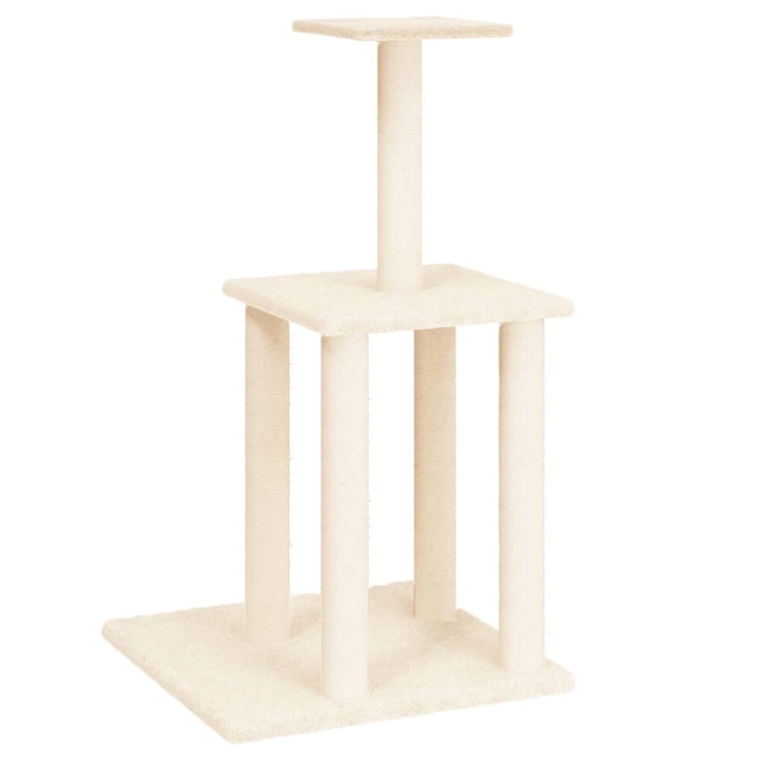 vidaXL Kratzbaum mit Sisal-KratzSäulen Creme 85,5 cm