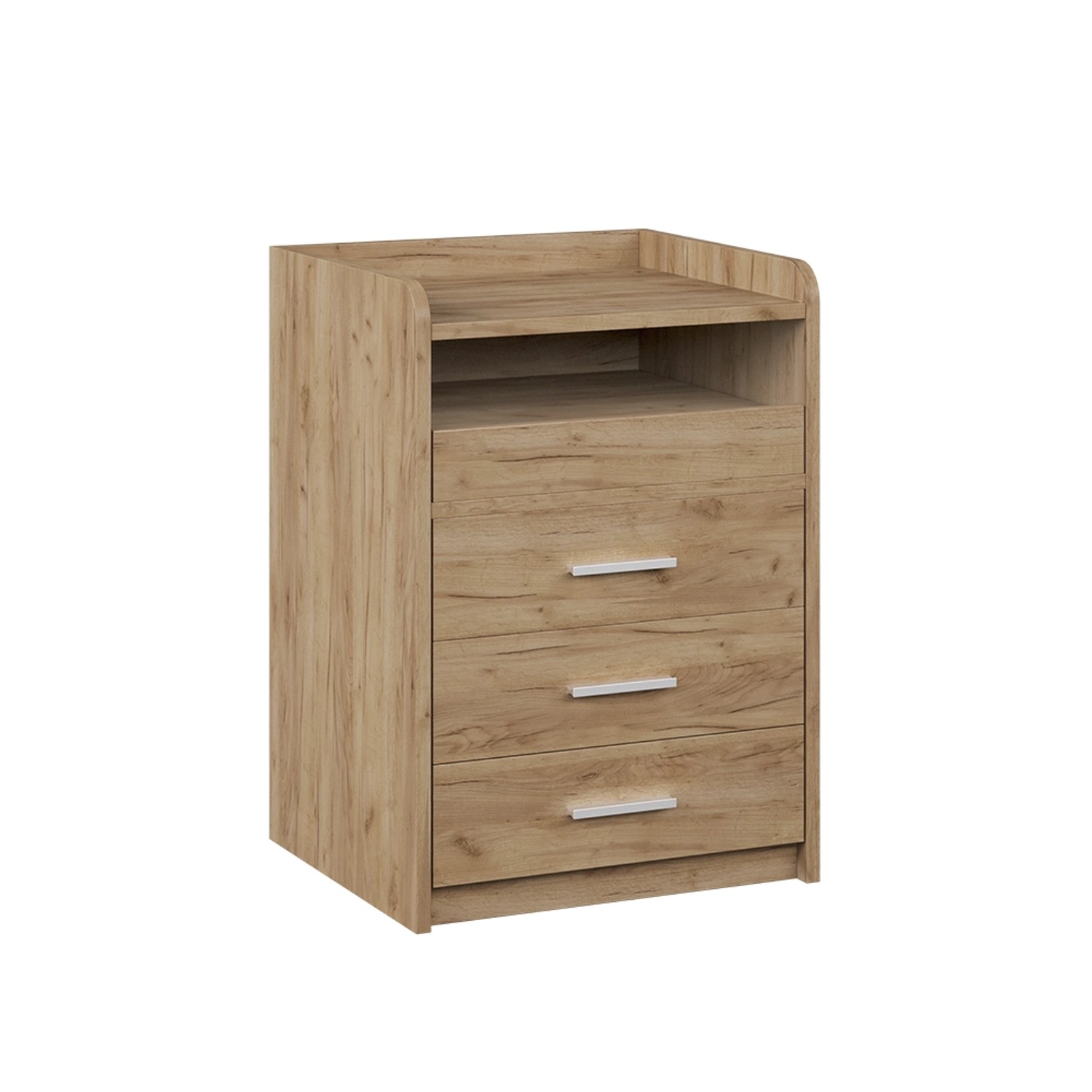 Vicco Nachttisch Edis Goldkraft Eiche 45 x 64 mit 3 Schubladen günstig online kaufen