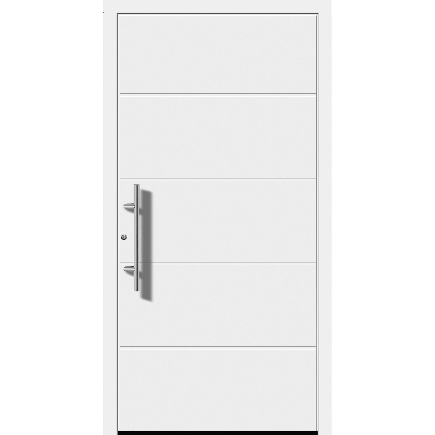 Aluminium-Haustür Moderno M470/B 110 x 210 cm Weiß Anschlag Links günstig online kaufen