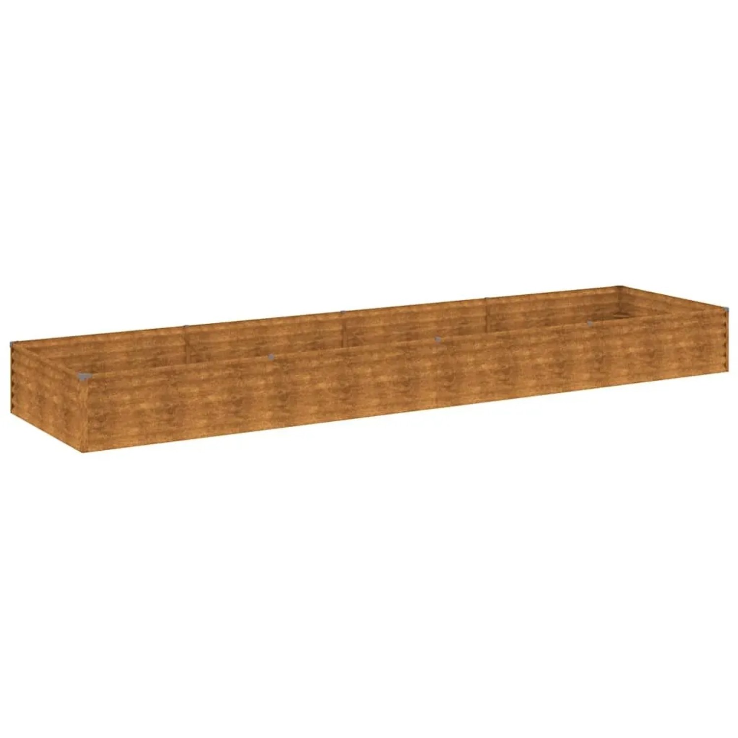 DELUKE Hochbeet Aus Cortenstahl AKSEL Unten Offen Hochbeet Metall Pflanzenbeet Metall Metall Blumenbeet Gemüsebeet 387x100x36cm