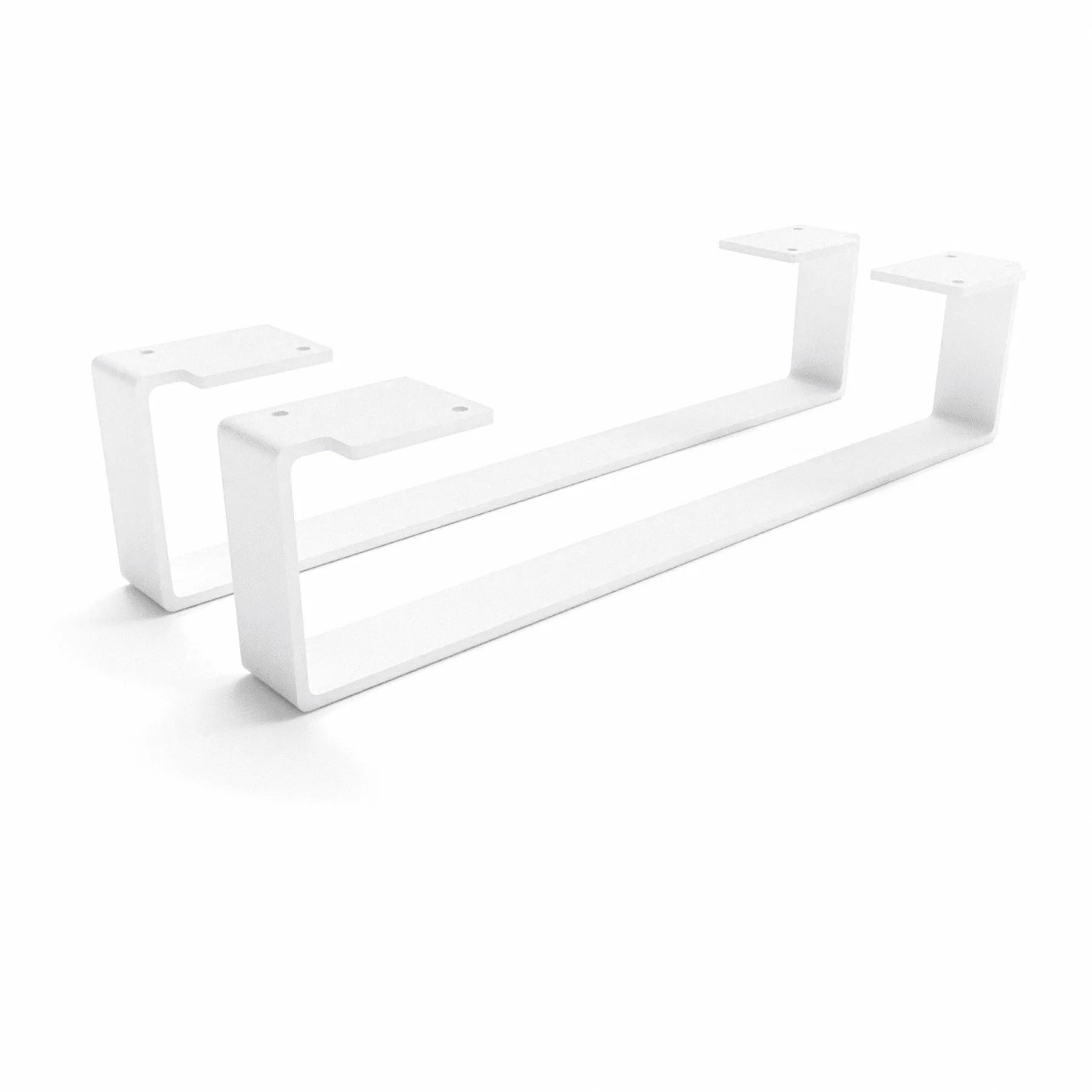 HEVVA Möbelfüße LUXEMBURG 10 cm Hoch 45 cm Tief 2er Set Weiß