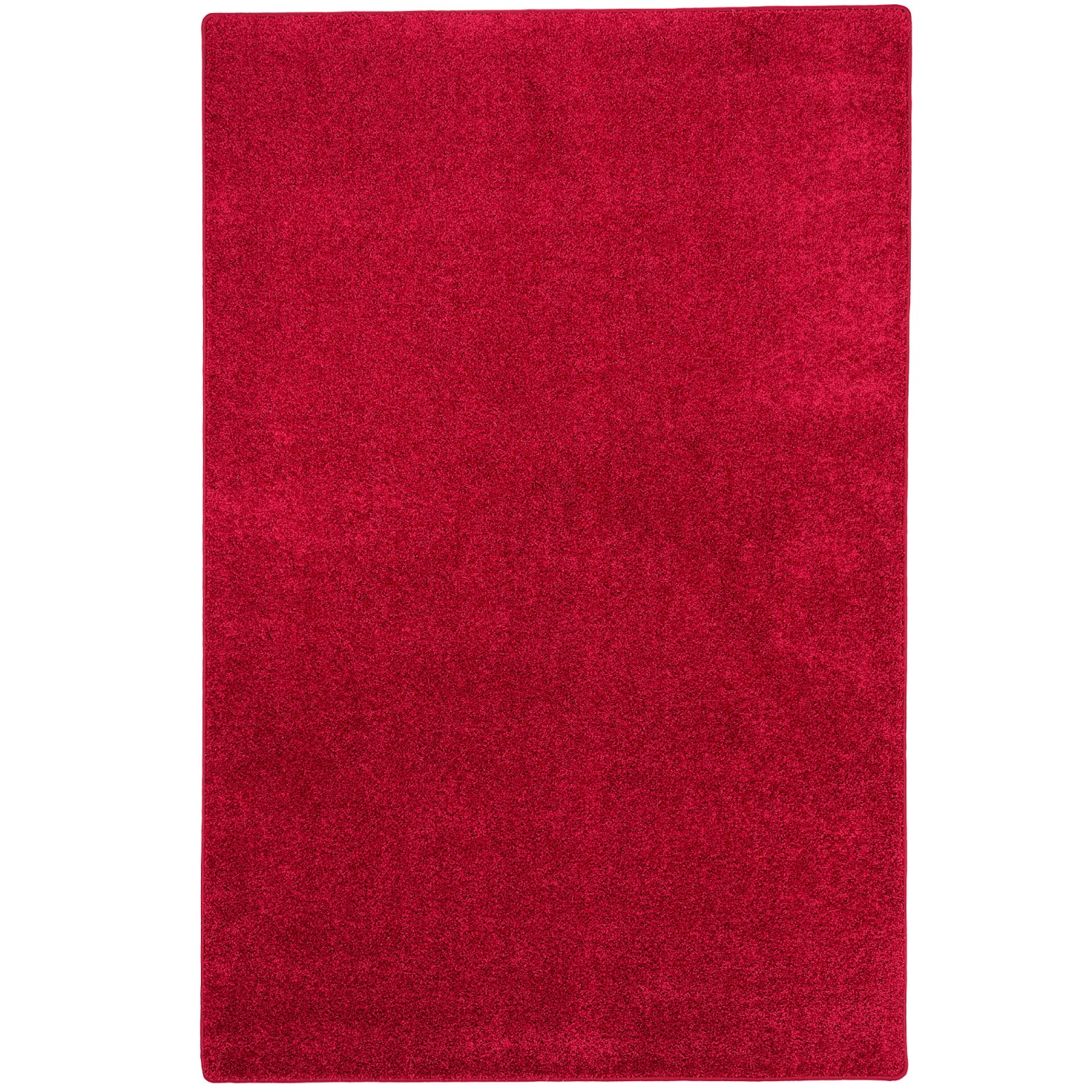 Roter Snapstyle Hochflor Teppich Mona, 80x160cm. Weicher Velours Teppich.
