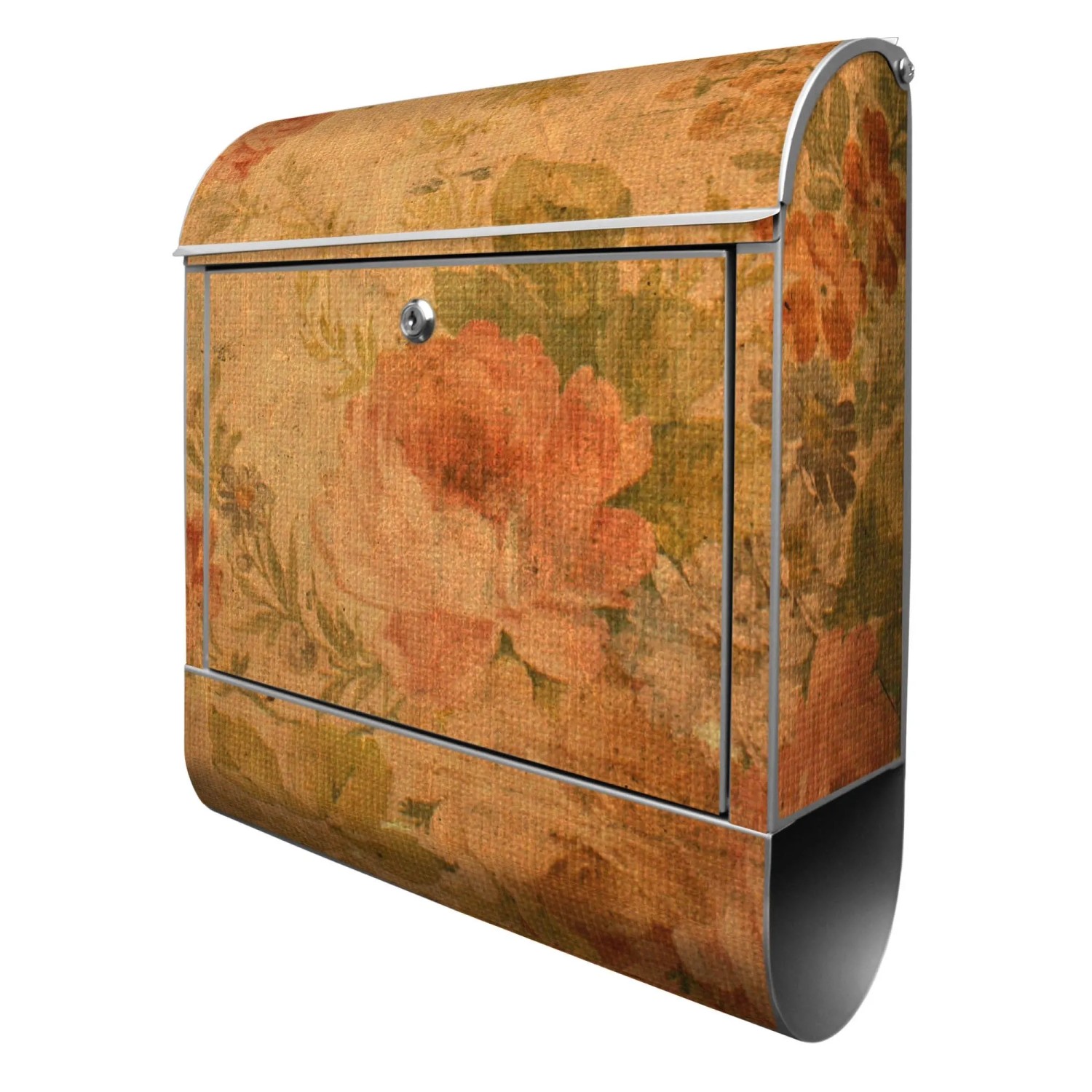 Banjado Design Briefkasten Silber Pulverbeschichtet 39x47x14cm 2 Schlüssel günstig online kaufen