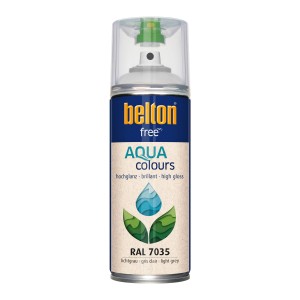 Belton Free AQUAcolours Buntlack RAL 7035 Lichtgrau hochglänzend, 400ml Dose.