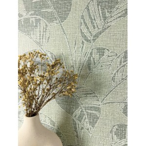 Newroom Vliestapete Bivona Olive Blätter Natur Strukturiert FSC®