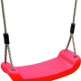 Roter Karibu Schaukelsitz aus Kunststoff mit Seilen für Spieltürme.