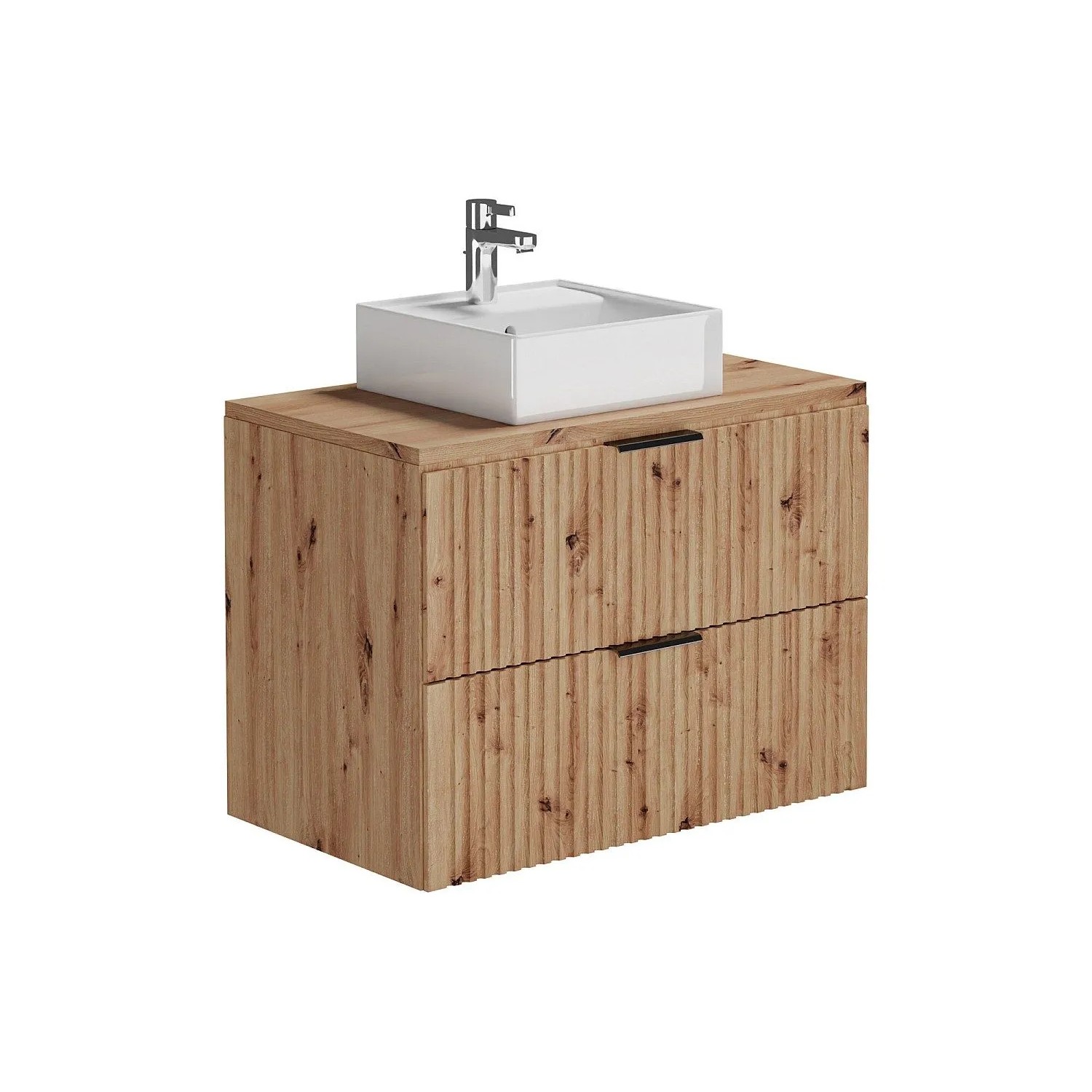 Vente-unique Einzelwaschtisch Zevara Naturfarben Hell 80 cm