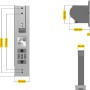 Schellenberg RolloDrive 105 Plus Rollladenantrieb mit Maßangaben, zur Motorisierung von Rollläden.