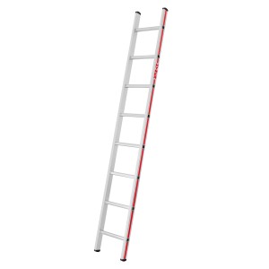 Hymer Sprossenanlegeleiter mit 8 Sprossen, aus leichtem Aluminium für den flexiblen Einsatz.