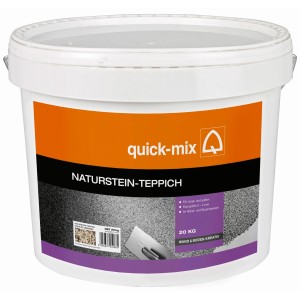 Eimer Naturstein-Teppich Marmorkiesel Braun, 20 kg, von Quick-Mix für Wand und Boden.