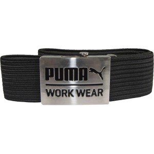 Schwarzer Puma Workwear Koppelgürtel mit Metallschnalle und Logo.