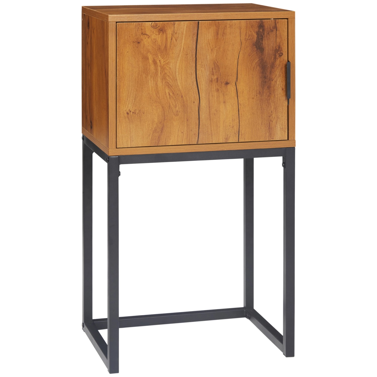 HOMCOM Konsolentisch Spanplatte Stahl Naturholz 40L x 30B x 76H cm günstig online kaufen