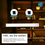 LUXULA LED Unterbauleuchte, silber, 40cm, mit Magnethalterung an einem Regal befestigt.