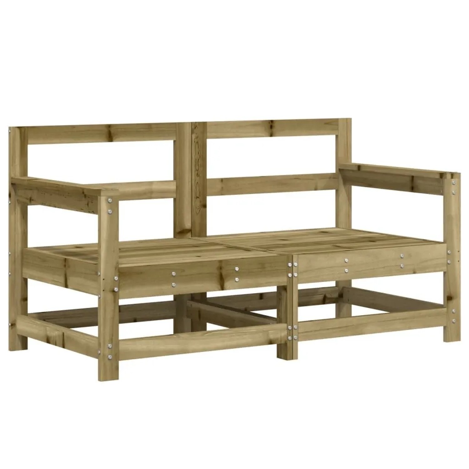 vidaXL Garten-Ecksofas 2 Stk Kiefernholz Imprägniert 825512
