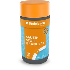 Steinbach Sauerstoffgranulat 1 kg für Pool Desinfektion. Chlorfreie Schwimmbaddesinfektion im Behälter.