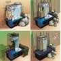 Ubbink Niagara Wasserfall-Set mit LED, Pumpe und Becken, verschiedene Installationsmöglichkeiten als Teichdeko.
