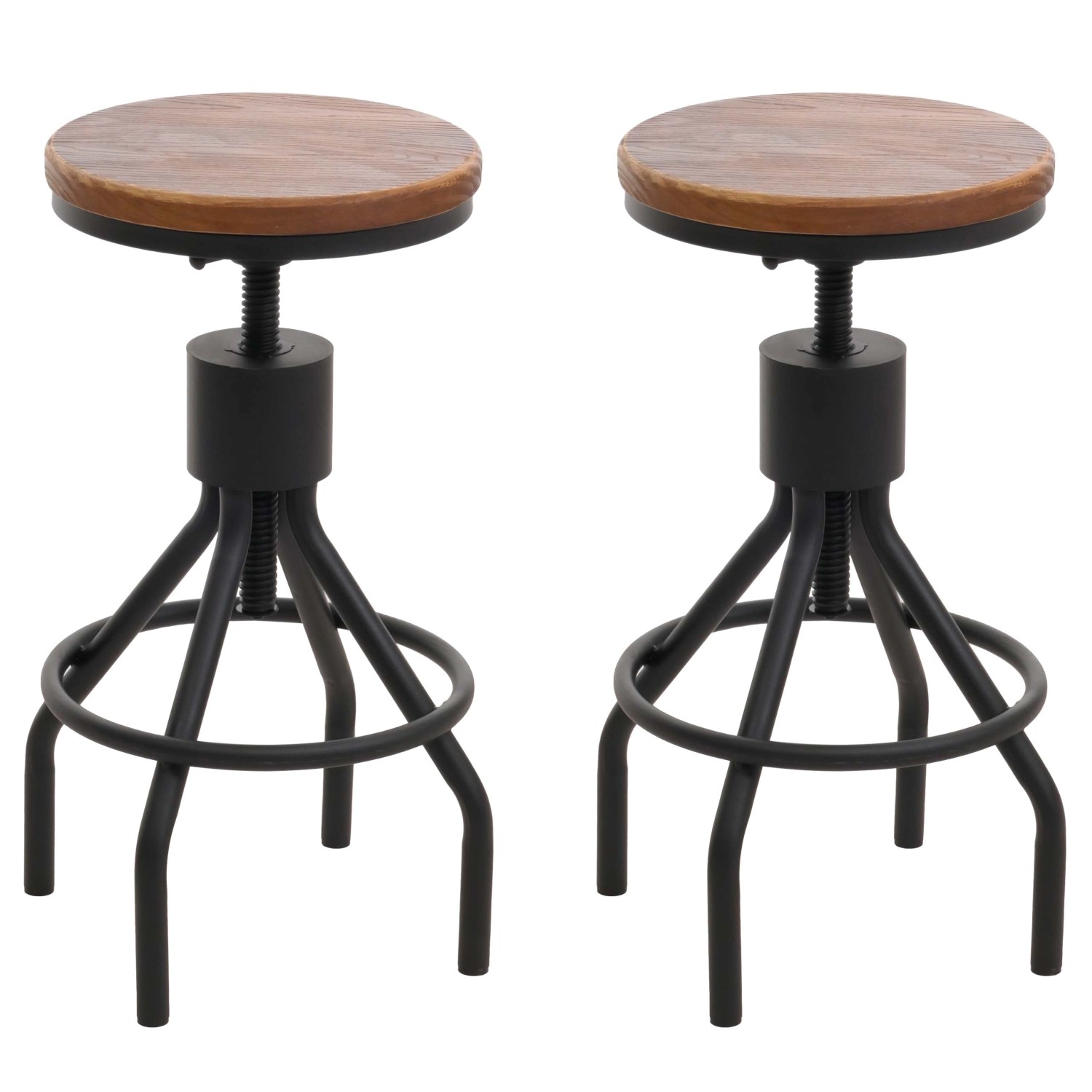 PROREGAL 2er-Set Barhocker Sitzhöhe 59-80cm Höhenverstellbar Drehbar Fußabl günstig online kaufen