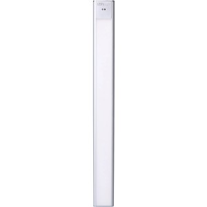 Silberne LED-Unterbauleuchte mit Wellensensor, 40 cm, Farbtemperatur einstellbar.